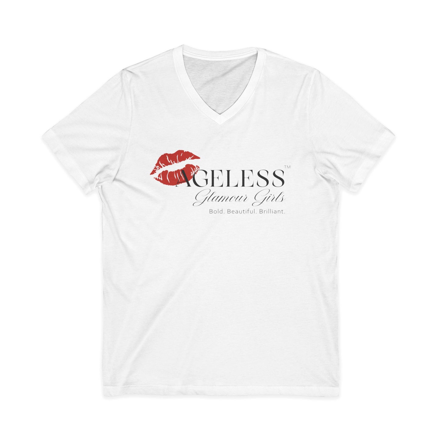 AGG™ Lips V-Neck Tee – Unisex T-Shirt for Women 50+