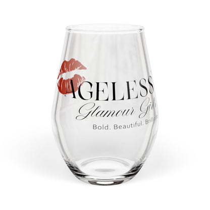 AGG Stemless Wine Glass: Sip Boldly, Live Brilliantly (Stemless Wine Glass, 11.75oz)