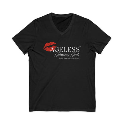 AGG™ Lips V-Neck Tee – Unisex T-Shirt for Women 50+